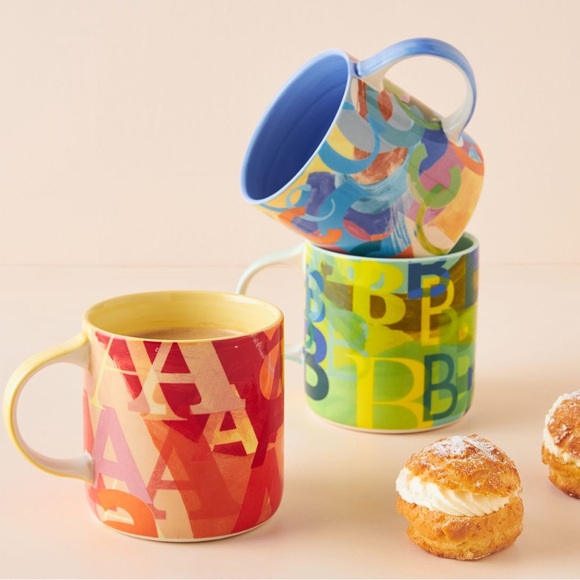 Anthropologie / “C” Lottie Monogram Mug Coffee Cup - Picture 3 of 5